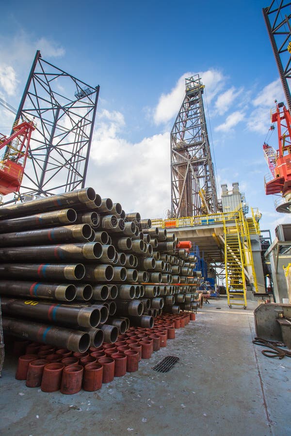 Tubing casing and pup joint of oil and gas well on drilling rig,oil and gas platform completion. Tubing casing and pup joint of oil and gas well on drilling rig,oil and gas platform completion