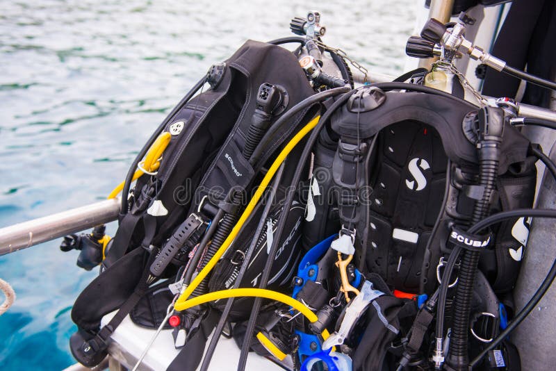 Equipment for scuba diving editorial photo. Image of vacation 110131896