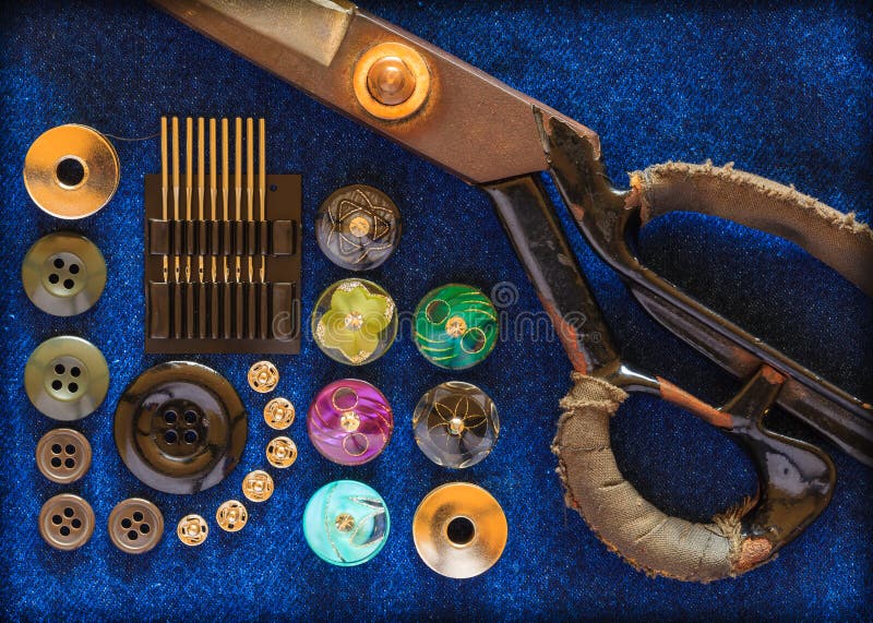 Equipment seamstress. stock image. Image of cloth, bobbins 32592477