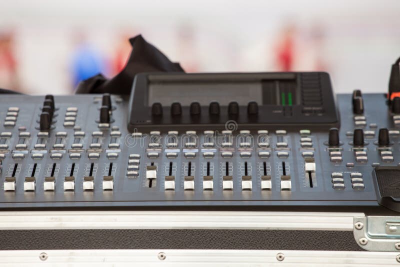 Equipment for Stage Sound on Concert Stock Photo Image of party, bass