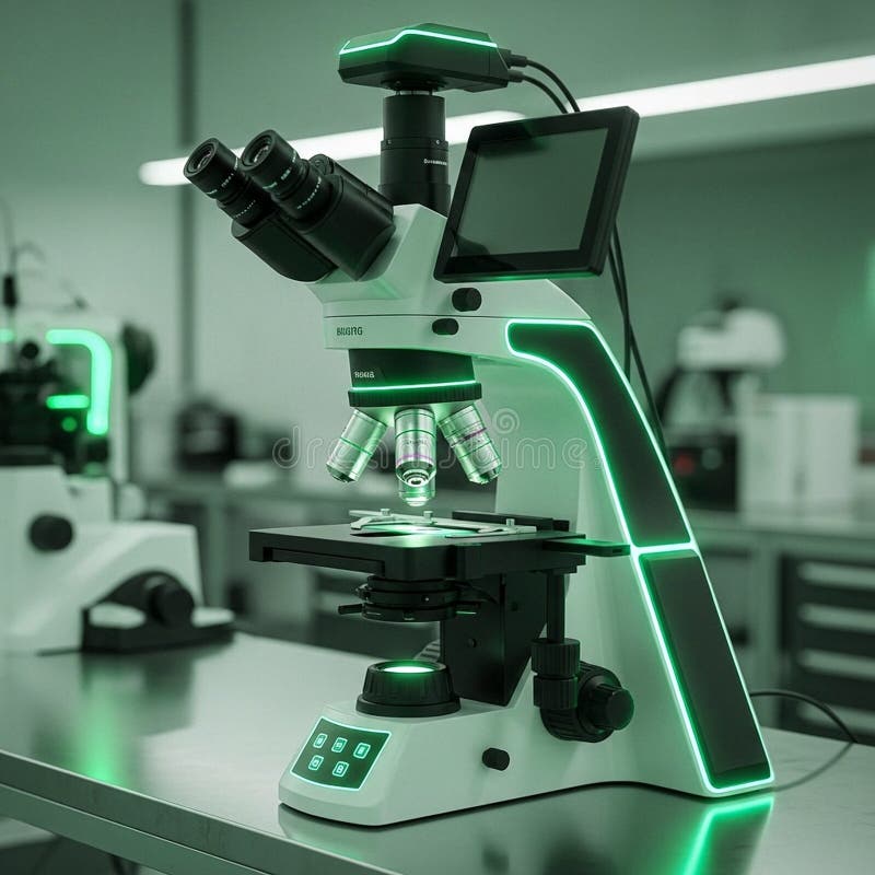 The equipment suggests use in advanced scientific or medical research vector illustration