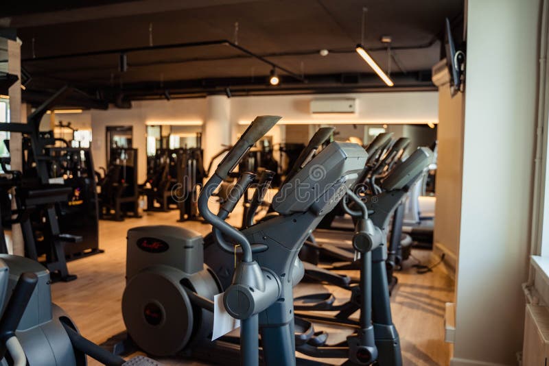 Equipment for Training in the Gym Stock Photo Image of health