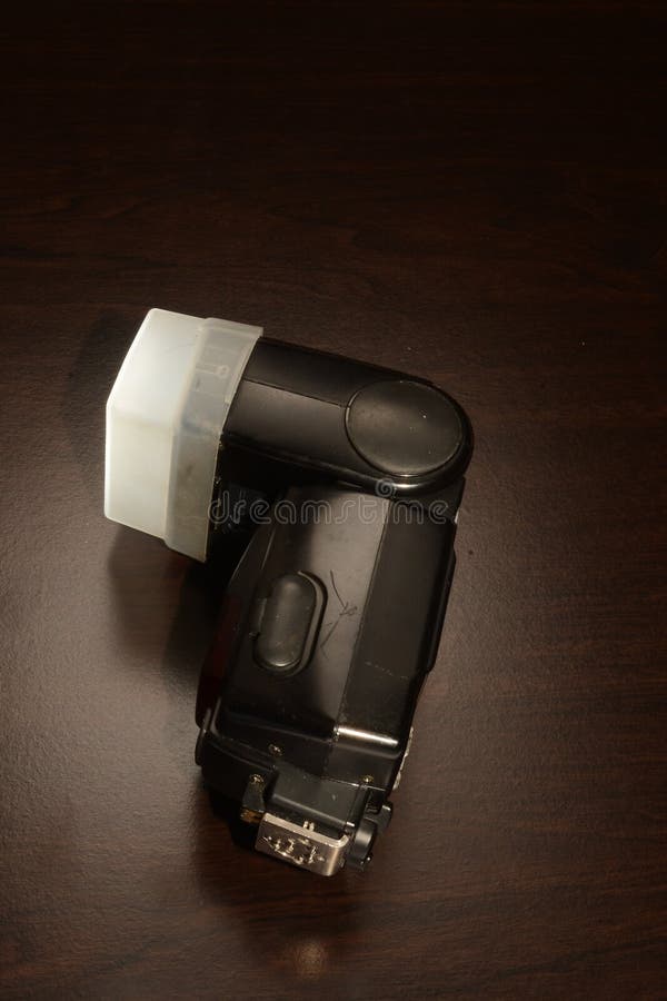 Portable Electronic Flash Unit Used To Illuminate Subjects for Photography. Stock Photo Image