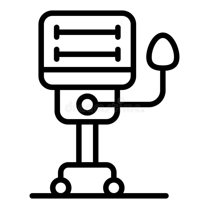 Equipment ventilator medical machine icon, outline style royalty free illustration
