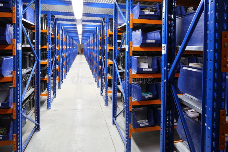 Equipment for Warehouse Shelves, Racks Stock Photo Image of storage