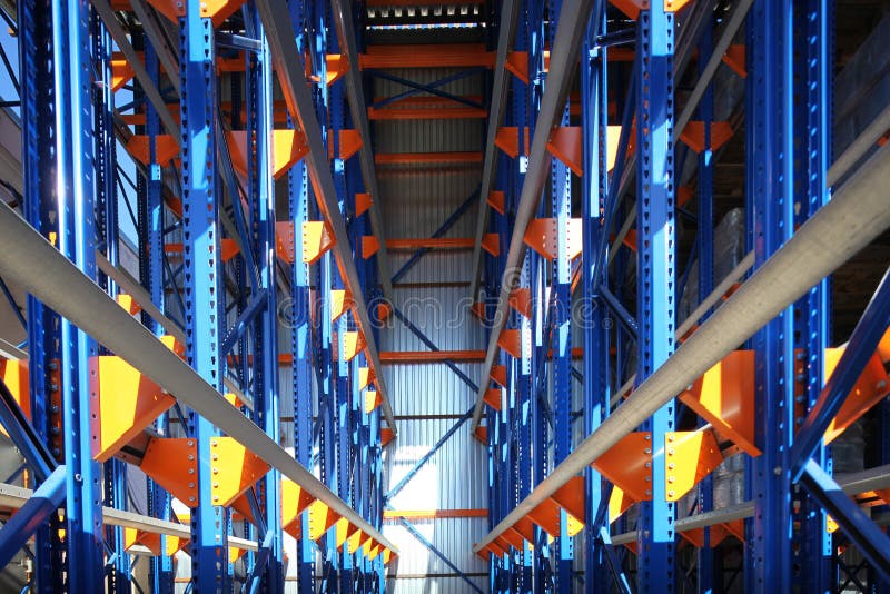 Equipment for Warehouse Shelves, Racks Stock Image Image of room