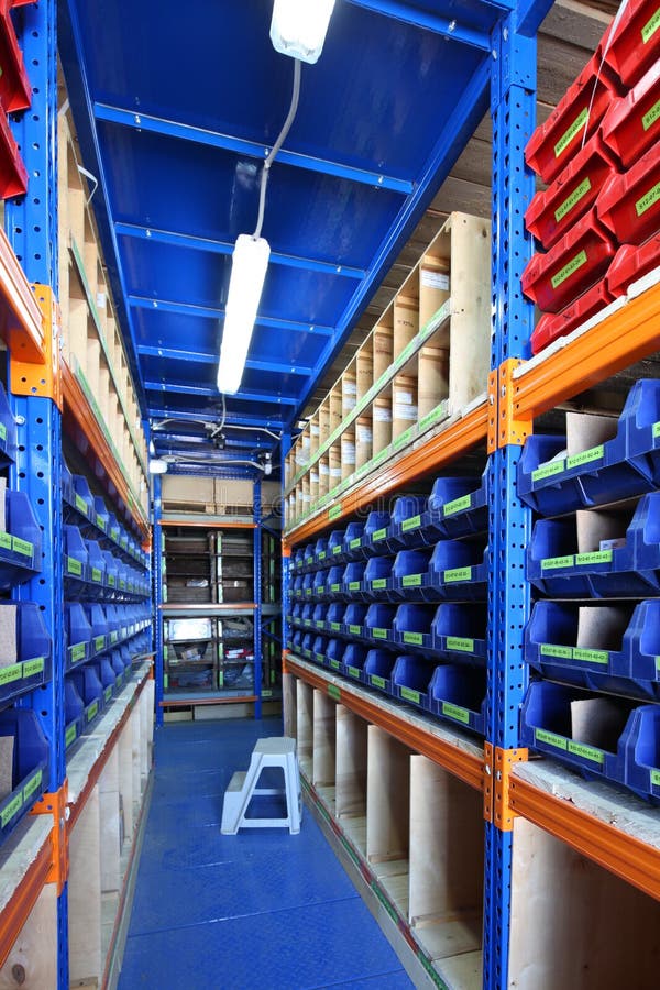 Equipment for Warehouse Shelves, Racks Stock Photo Image of