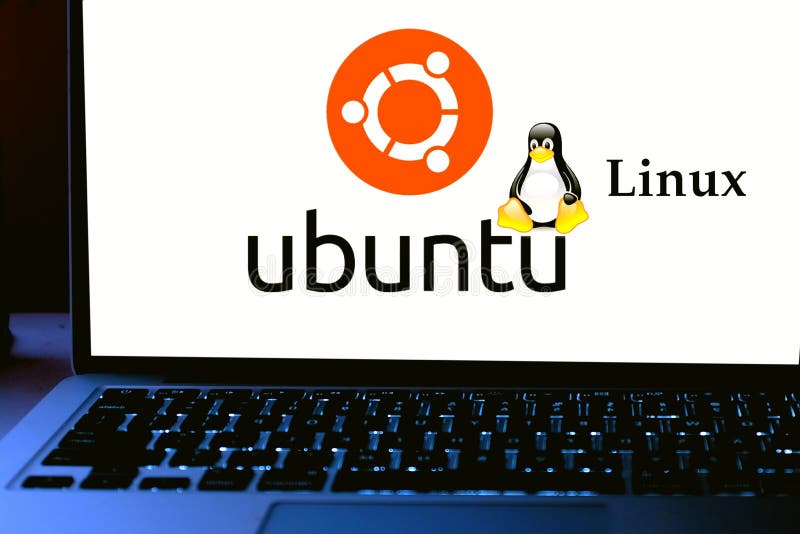 Equipo Con El Logotipo De Ubuntu LINUX Imagen de archivo editorial - Imagen  de internet, muestra: 168940434