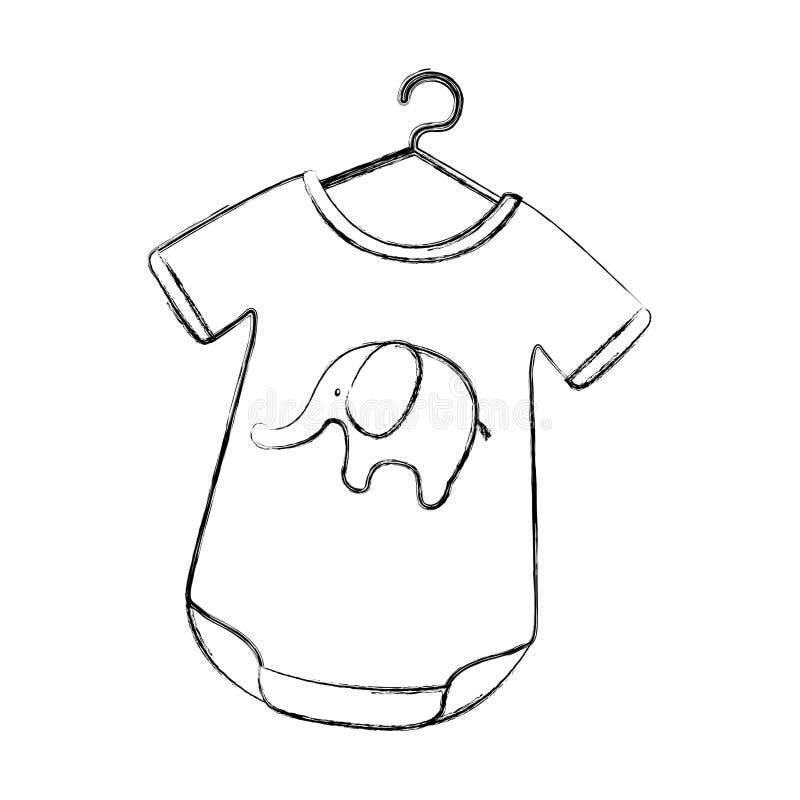 Equipo del bebé con el elefante ilustración del vector Equipo del bebé con el elefante ilustración del vector