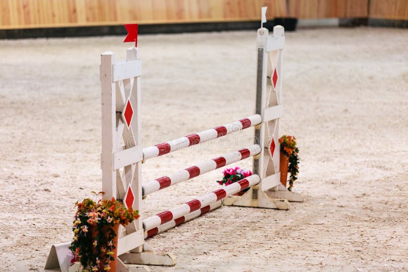 Equitation. Obstacle for Jumping Horses Stock Image Image of animal