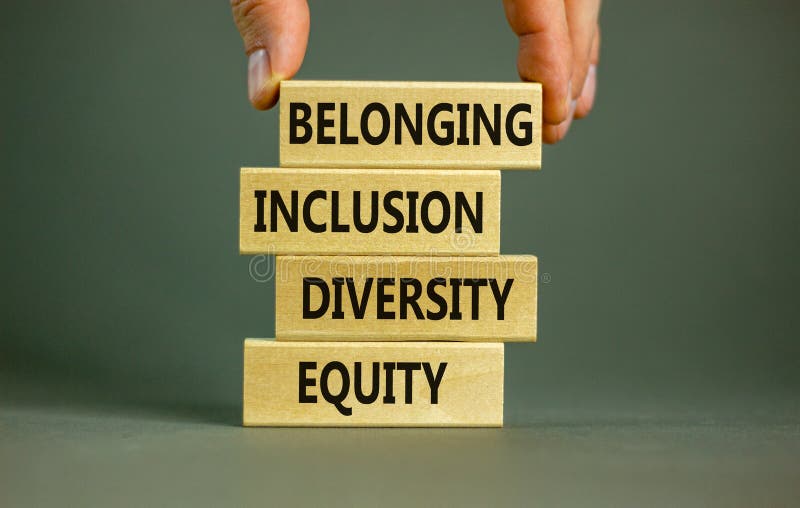 Equity  diversity  inclusion and belonging symbol.