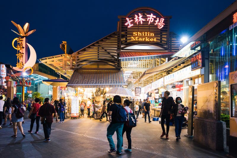 Er Shilin-Nachtmarkt in Taipeh, Taiwan