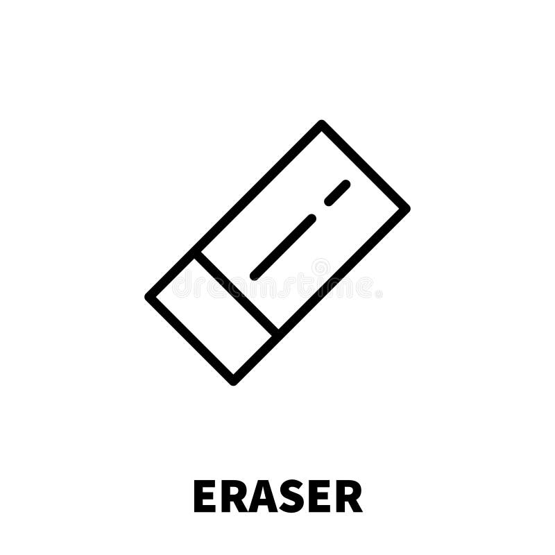 Eraser icon outlined Royalty Free Vector Image