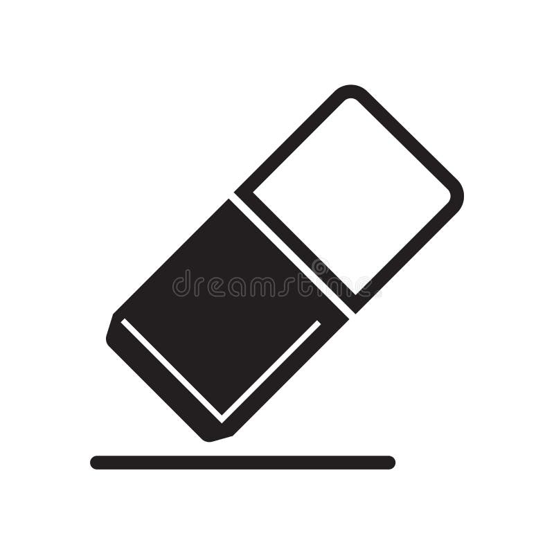 Eraser Icon Vector Sign And Symbol Isolated On White Background, Eraser