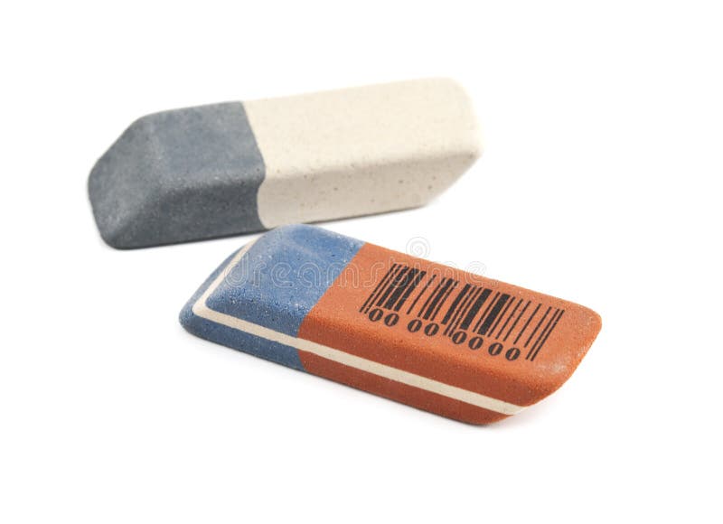 Blue eraser stock image. Image of eraser, education, white 27275127