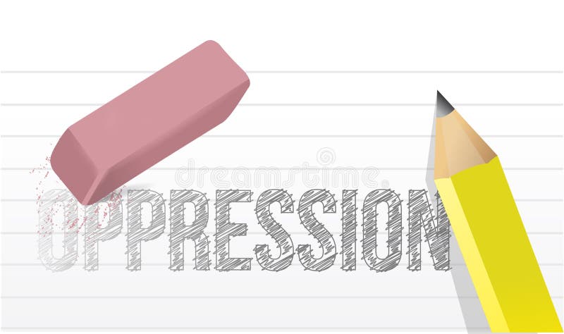 Erasing oppression concept illustration