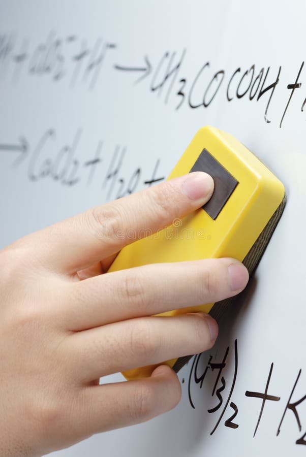 Erasing the whiteboard stock image. Image of detail, black 12554991