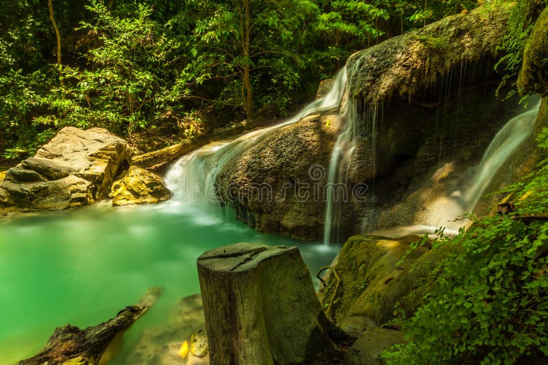 Erawan waterfall.