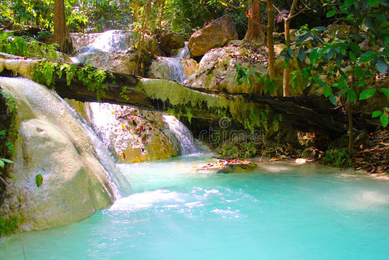 The Erawan Waterfalls at 3rd Floor during Rainy Season in Kanchanaburi ...