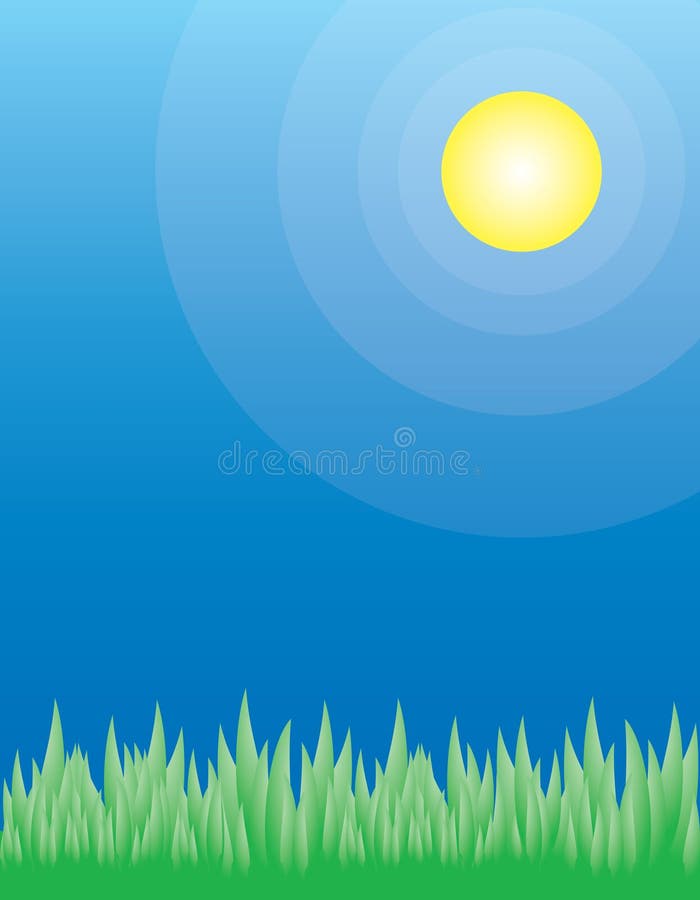 Erba verde un giorno di estate illustrazione vettoriale Erba verde un giorno di estate illustrazione vettoriale