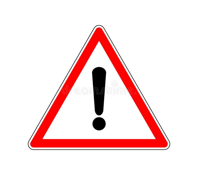 Erbringen Sie Dreieck-Zeichen - Straßenverkehrs-Koordinationssymbol Warnende Aufmerksamkeit des Verkehrsschildes mit einem Ausruf