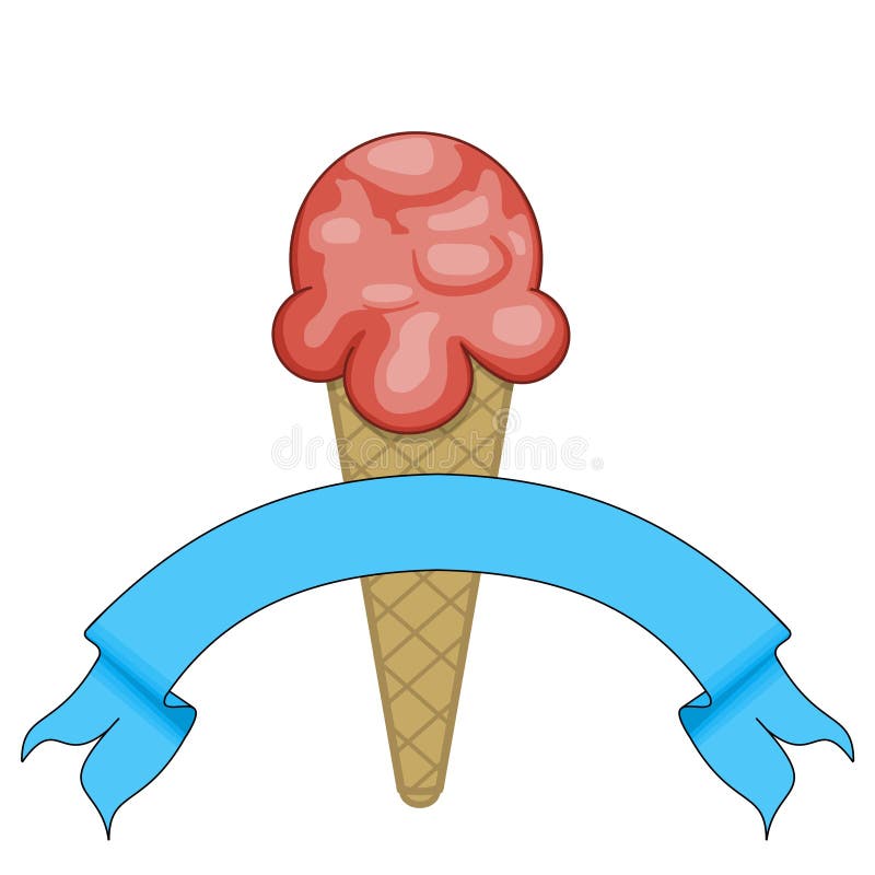 Erdbeere-Eiscreme lizenzfreie abbildung
