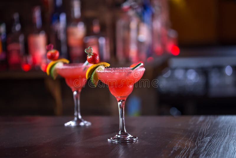 Erdbeere Margarita Cocktails stockbilder Erdbeere Margarita Cocktails stockbilder