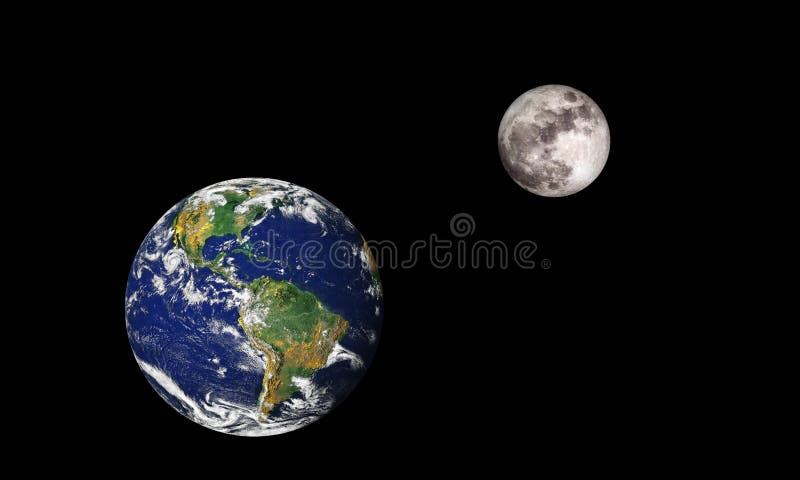 Erde und Mond vektor abbildung Erde und Mond vektor abbildung