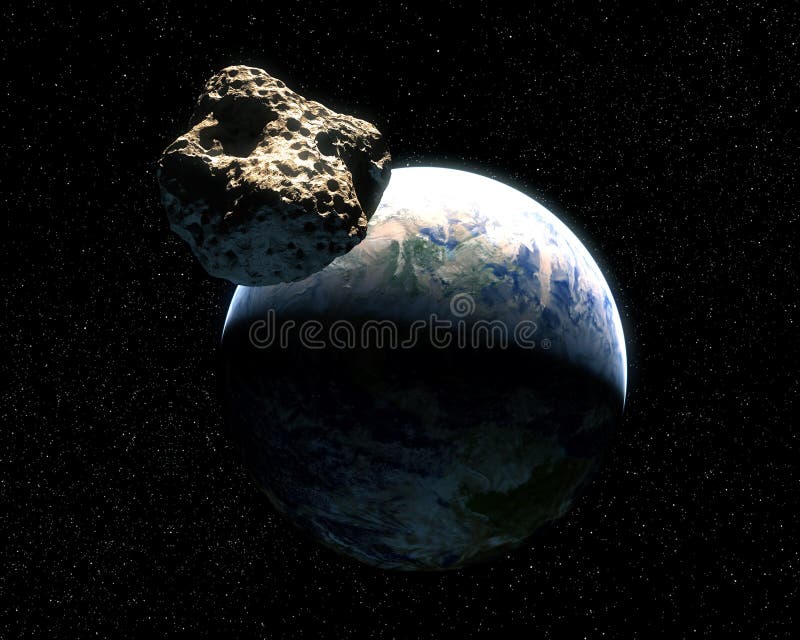 Erde und Planetoid vektor abbildung Erde und Planetoid vektor abbildung
