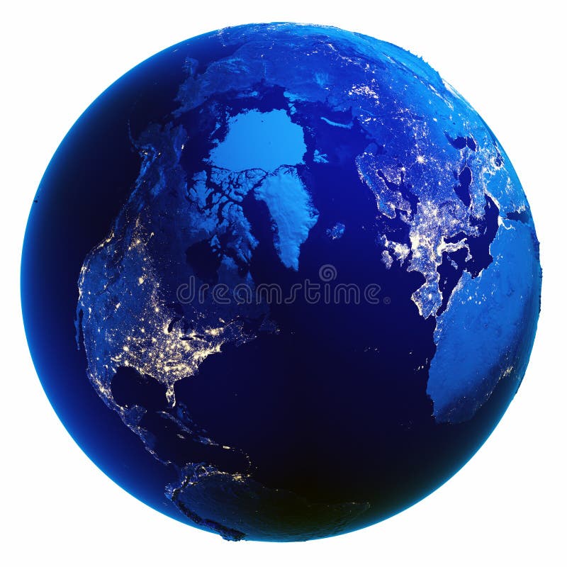 Earth globe white isolated. Elements of this image furnished by NASA. Earth globe white isolated. Elements of this image furnished by NASA