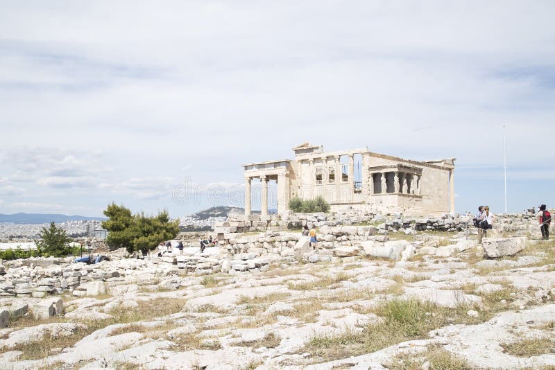 Erechtheion temple, Athens, Greece - May 2014 royalty free stock images Erechtheion temple, Athens, Greece - May 2014 royalty free stock images