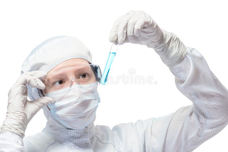 Erfahrener Chemiker überprüft eine gefährliche giftige Substanz stockfotografie Erfahrener Chemiker überprüft eine gefährliche giftige Substanz stockfotografie