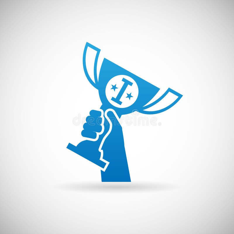 Erfolgs-Leistungs-Symbol-Handerhöhungs-Prize Preis-Schalen-Ikonen-Design-Schablonen-Vektor-Illustration stock abbildung Erfolgs-Leistungs-Symbol-Handerhöhungs-Prize Preis-Schalen-Ikonen-Design-Schablonen-Vektor-Illustration stock abbildung