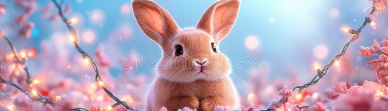 Erforschen Sie ein charmantes Vektorkaninchen mit sonnigen Ohren eine saubere Vektor-Illustration zeigt schlankes Design das Bild stock abbildung