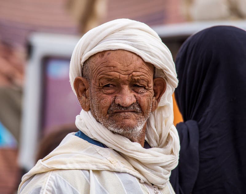 Erfoud, Morocco - Oct 19, 2019: Local Residents At The Road Of A ...