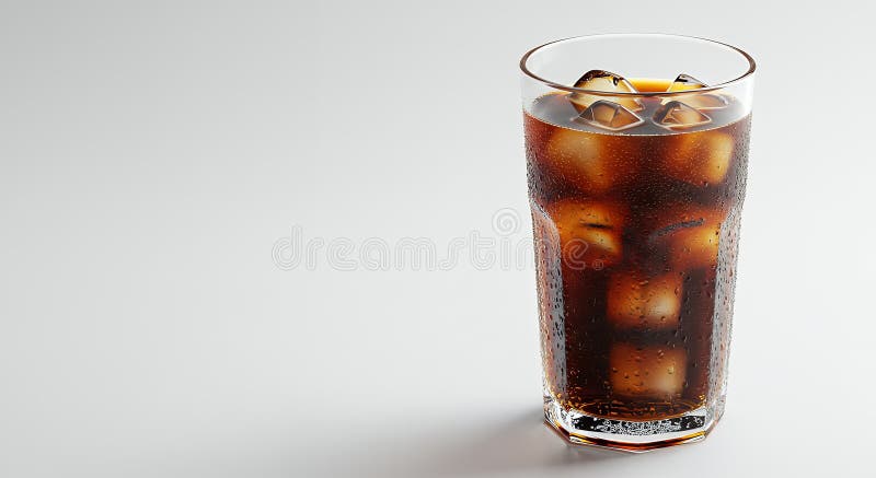 Erfrischender Eiskaffee in einem Glas stock abbildung