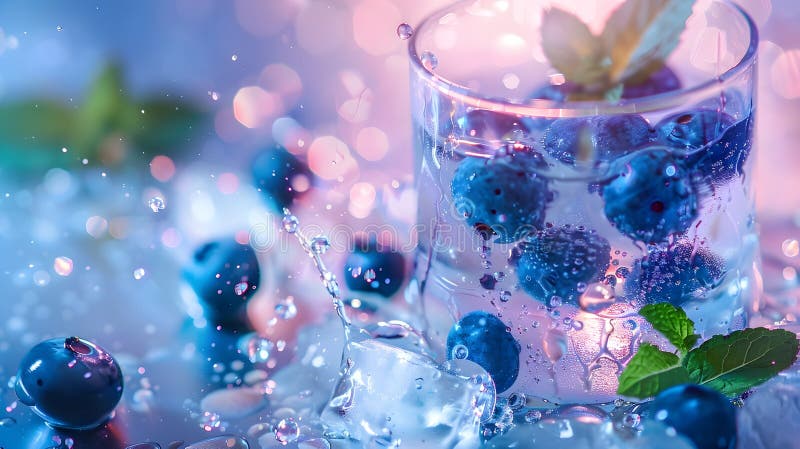 Erfrischung Heidelbeerwasser vektor abbildung