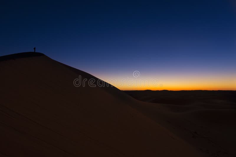 Sunset over Erg Chegaga, Morocco