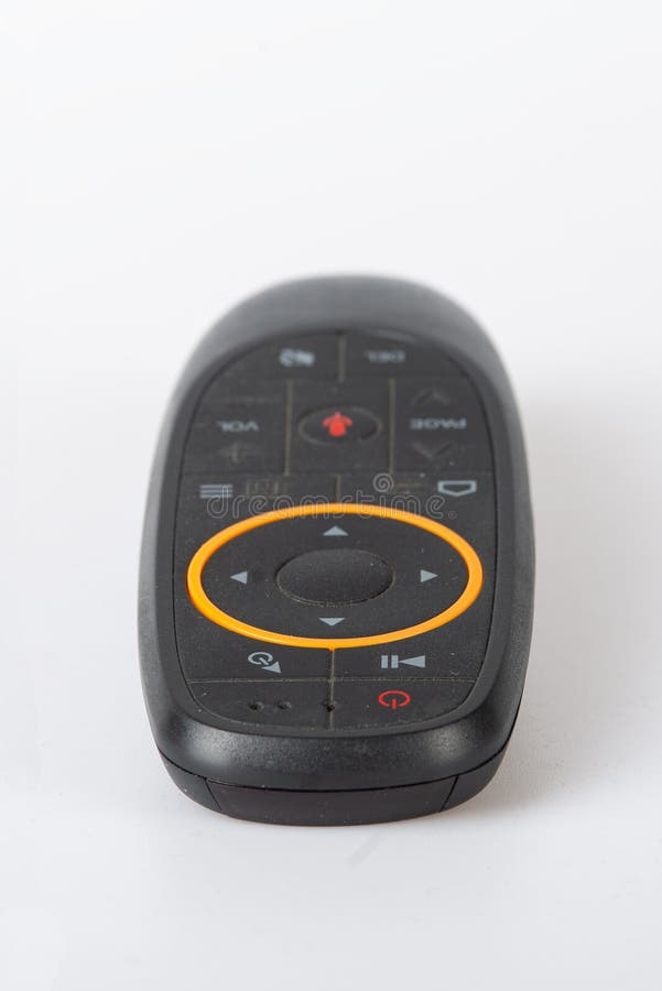 Ergonomic TV Remote Front View stock photos