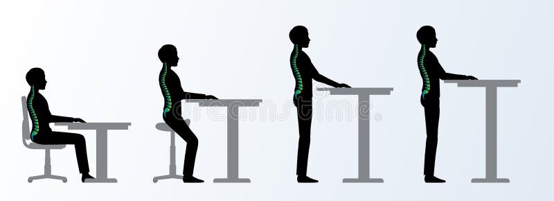 ergonómico Actitudes ajustables del escritorio o de la tabla de la altura