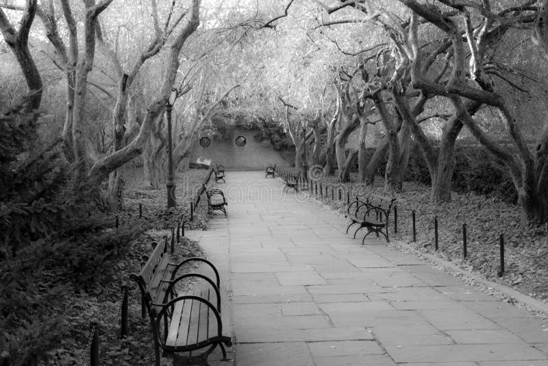 Erhaltender Garten ist der einzige formale Garten im Central Park lizenzfreie stockfotografie Erhaltender Garten ist der einzige formale Garten im Central Park lizenzfreie stockfotografie