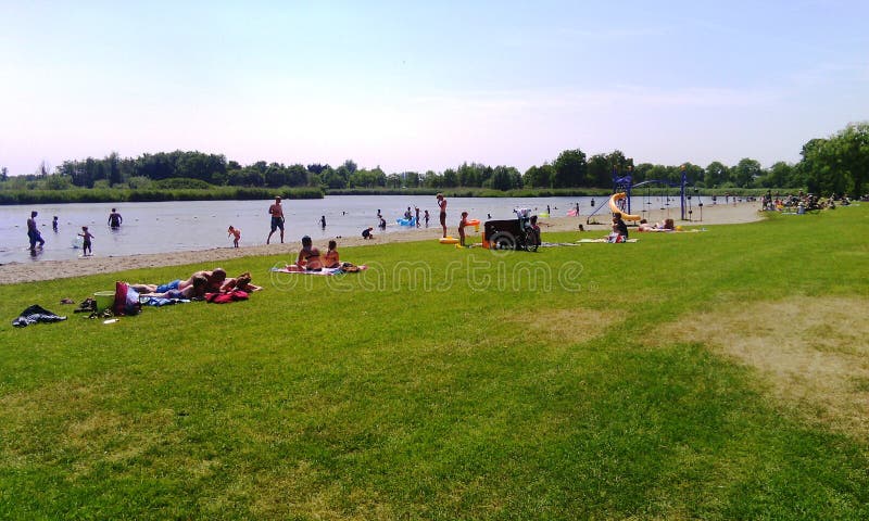 Erholungsort De Hoge Dijk, Holland, die Niederlande stockbild Erholungsort De Hoge Dijk, Holland, die Niederlande stockbild