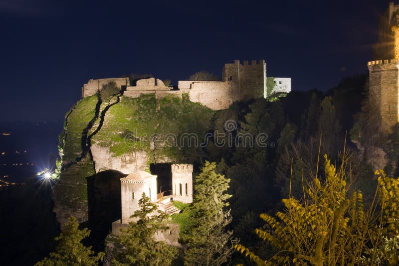 Erice Castle royalty free stock photos