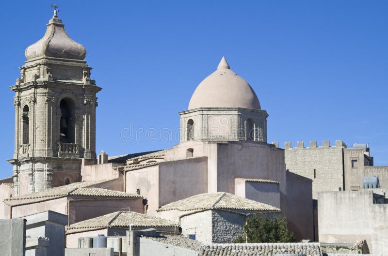Erice rooftops royalty free stock photo