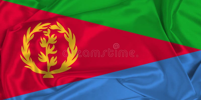Silk Eritrea Flag stock photo