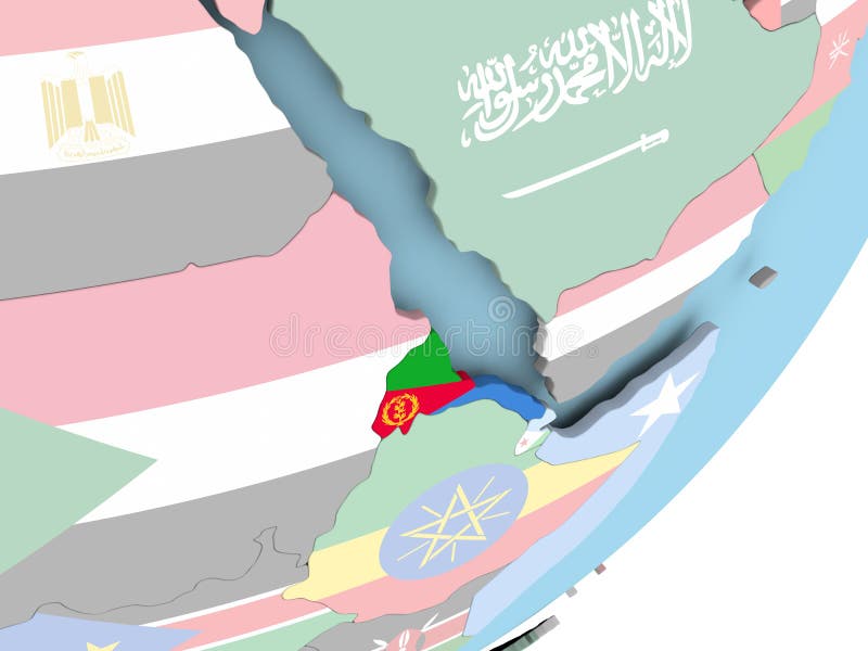 Eritreia com bandeira ilustração stock Eritreia com bandeira ilustração stock