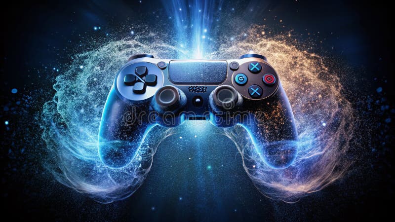 Erleben Sie Nahtloses Gaming mit dem futuristischen Wireless Controller Ein revolutionäres Design für beeindruckendes Gameplay vektor abbildung