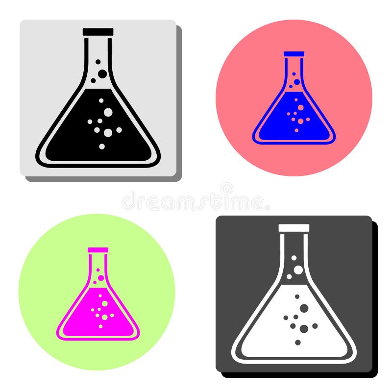 Erlenmeyer Flask. flat vector icon royalty free illustration