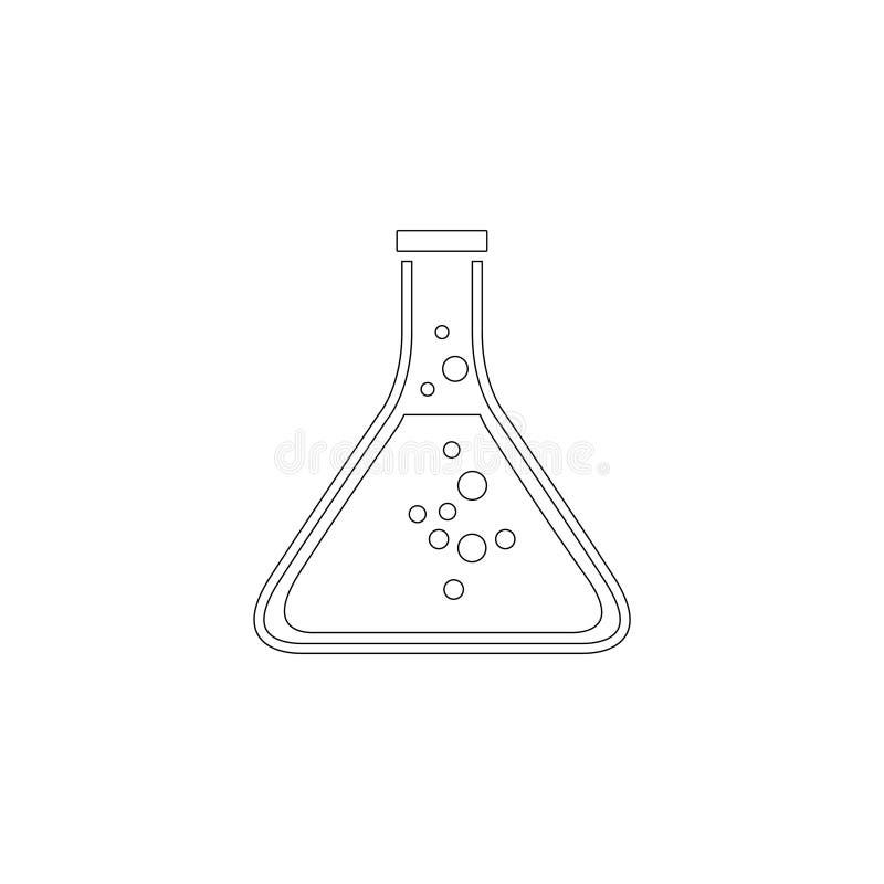 Erlenmeyer Flask. flat vector icon royalty free illustration