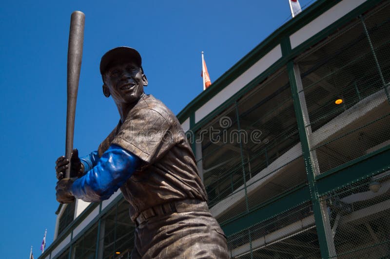 Ernie Banks Statue royalty free stock photo